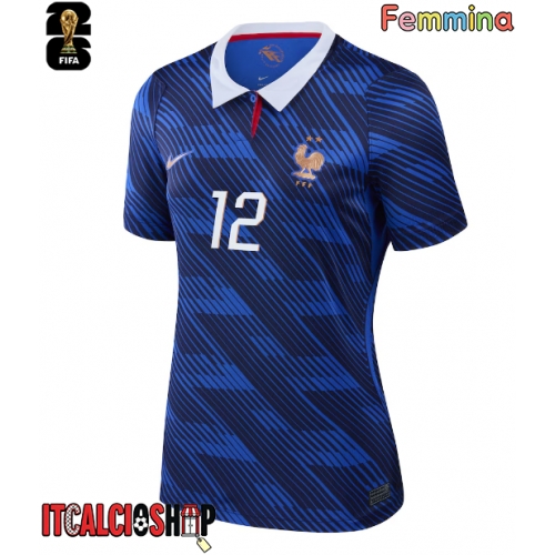 Francia Bradley Barcola #12 Prima Maglia Femmina Mondiali 2026 Manica Corta